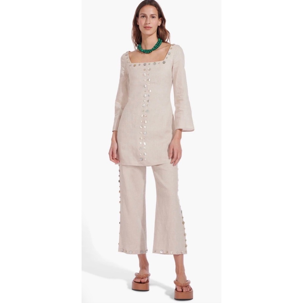 STAUD Chiara Dress in Natural - Size 10 *BRAND NEW